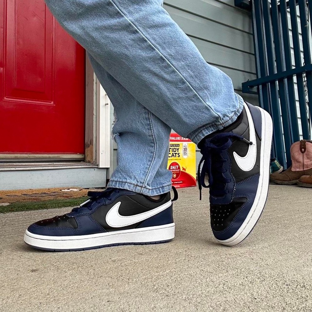 Nike Court Borough navy black and white sneakers - Picture 2 of 8